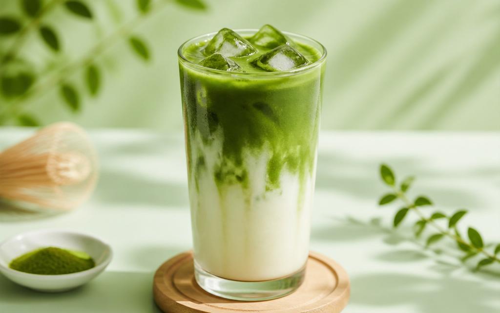 Iskall matcha-latte